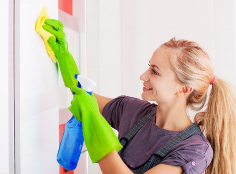 Commercial cleaning team servicing a Wimbledon office building