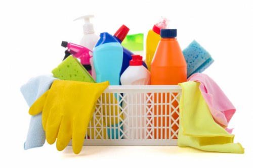Local upholstery cleaner working in a Wimbledon living room