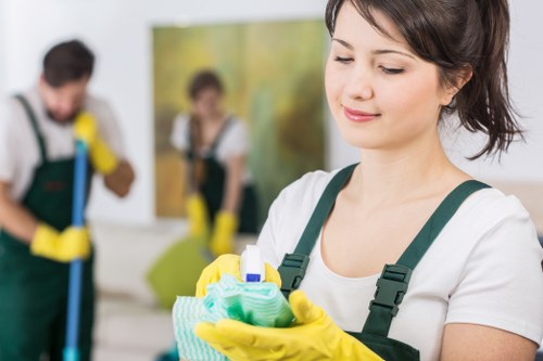 Carpet cleaning service preparing a living room in Wimbledon