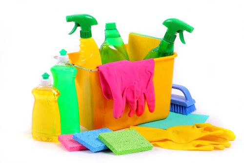 Professional home cleaner working in a Wimbledon kitchen